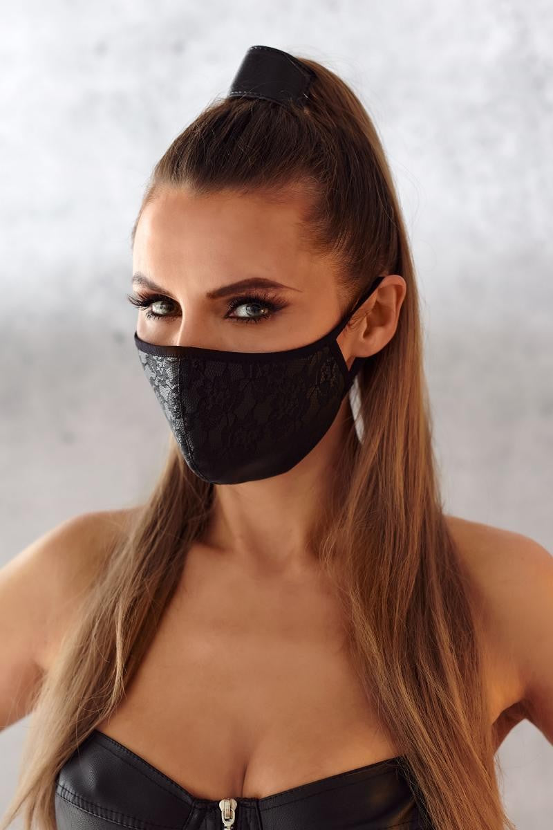 1-lagige Maske 004 mit floralen Motiven 1-lagige Maske 004 mit floralen Motiven